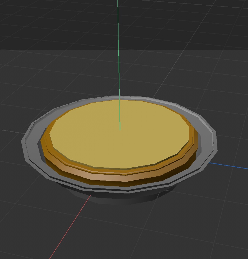 Top view of Egg tart 3d model
